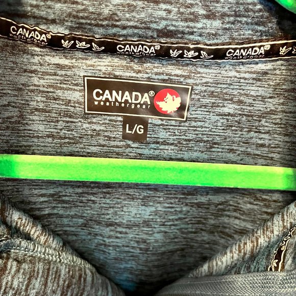 Canada Weather Gear Fleece Mens Large Blue Quarter Zip Pullover 1/4 Zip - Picture 2 of 6